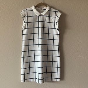 Zara Dress in Black and White Square Pattern